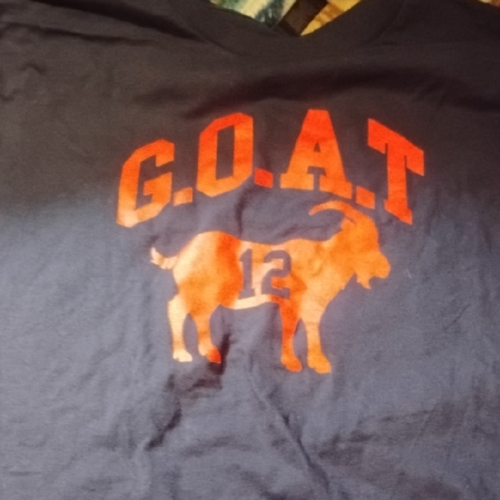 Men's Blue XL G.O.A.T. Greatest of All Time Goat Animal Funny Novelty Shirt